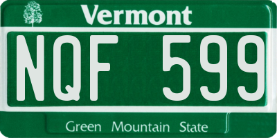 VT license plate NQF599