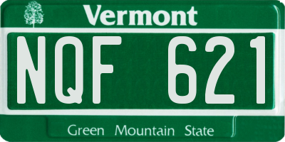 VT license plate NQF621