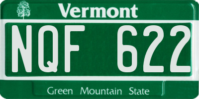VT license plate NQF622