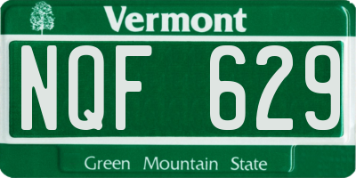 VT license plate NQF629