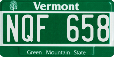VT license plate NQF658