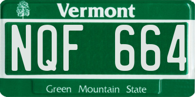 VT license plate NQF664