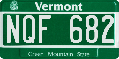 VT license plate NQF682
