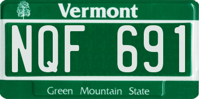 VT license plate NQF691