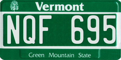 VT license plate NQF695