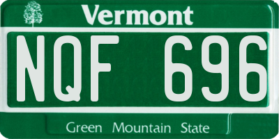 VT license plate NQF696