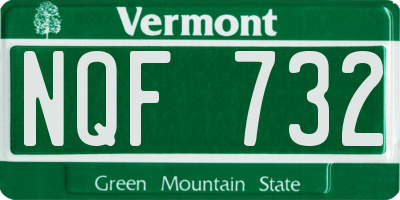 VT license plate NQF732