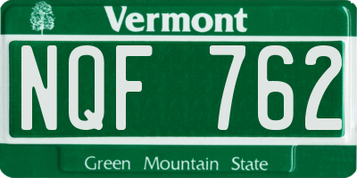 VT license plate NQF762