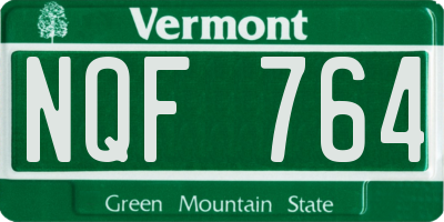 VT license plate NQF764