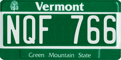 VT license plate NQF766