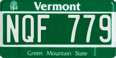 VT license plate NQF779
