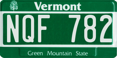 VT license plate NQF782
