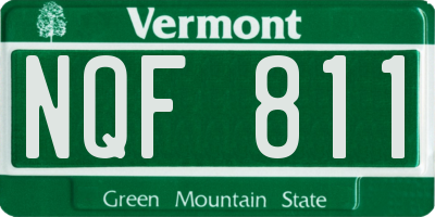 VT license plate NQF811