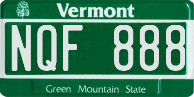 VT license plate NQF888