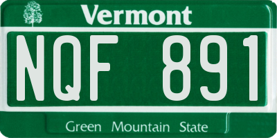 VT license plate NQF891