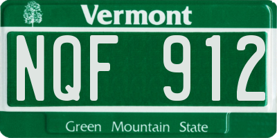 VT license plate NQF912