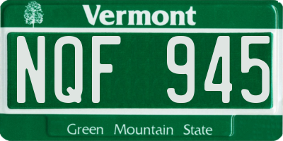 VT license plate NQF945