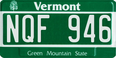 VT license plate NQF946