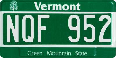 VT license plate NQF952