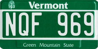 VT license plate NQF969