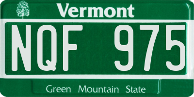 VT license plate NQF975