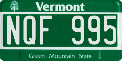 VT license plate NQF995