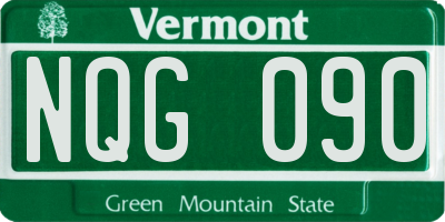 VT license plate NQG090