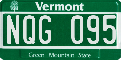 VT license plate NQG095