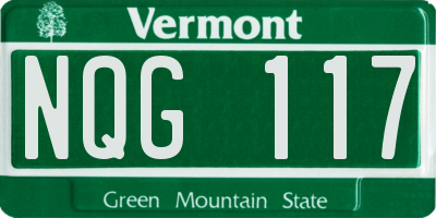 VT license plate NQG117