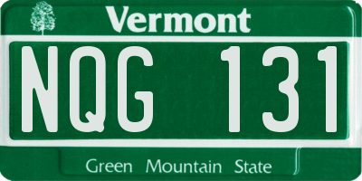 VT license plate NQG131