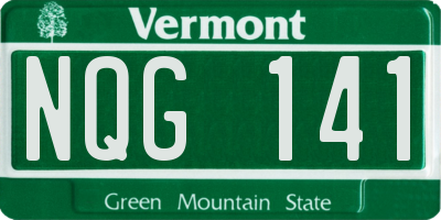 VT license plate NQG141
