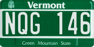 VT license plate NQG146