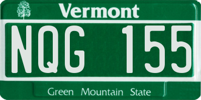 VT license plate NQG155