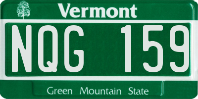 VT license plate NQG159