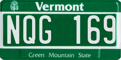 VT license plate NQG169