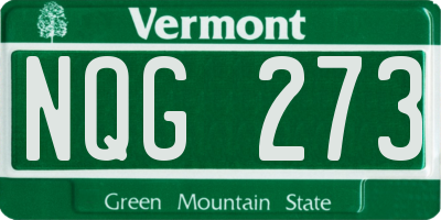 VT license plate NQG273