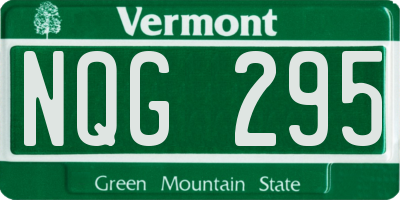 VT license plate NQG295