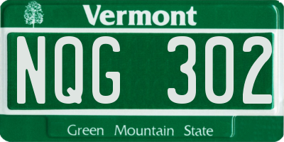 VT license plate NQG302