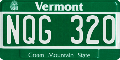 VT license plate NQG320