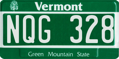 VT license plate NQG328