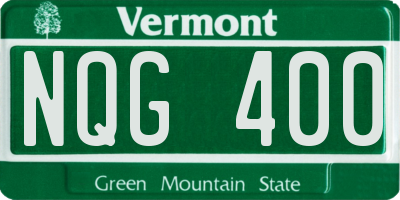 VT license plate NQG400