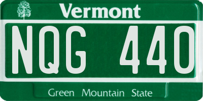 VT license plate NQG440