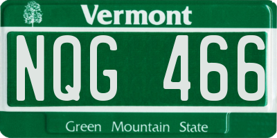 VT license plate NQG466