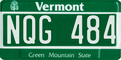 VT license plate NQG484