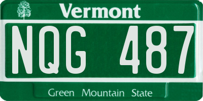 VT license plate NQG487