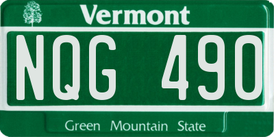 VT license plate NQG490