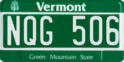 VT license plate NQG506