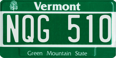 VT license plate NQG510