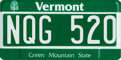 VT license plate NQG520