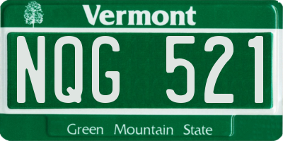 VT license plate NQG521